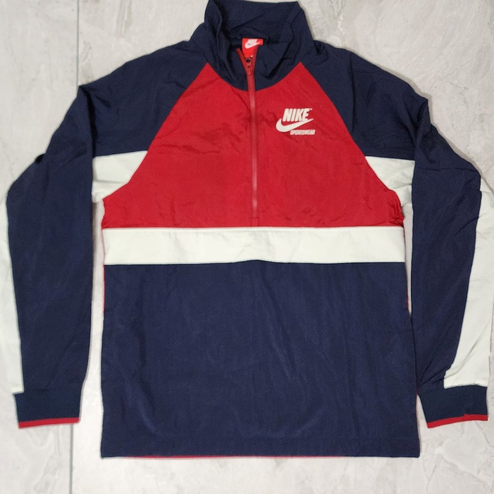 Nike Archive Half Zip Track Jacket Men's Navy Size Small New